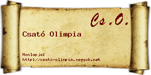 Csató Olimpia névjegykártya